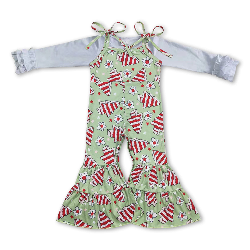 white cotton top+cake jumpsuit christmas boutique outfit