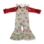 red cotton top+cake jumpsuit christmas boutique outfit