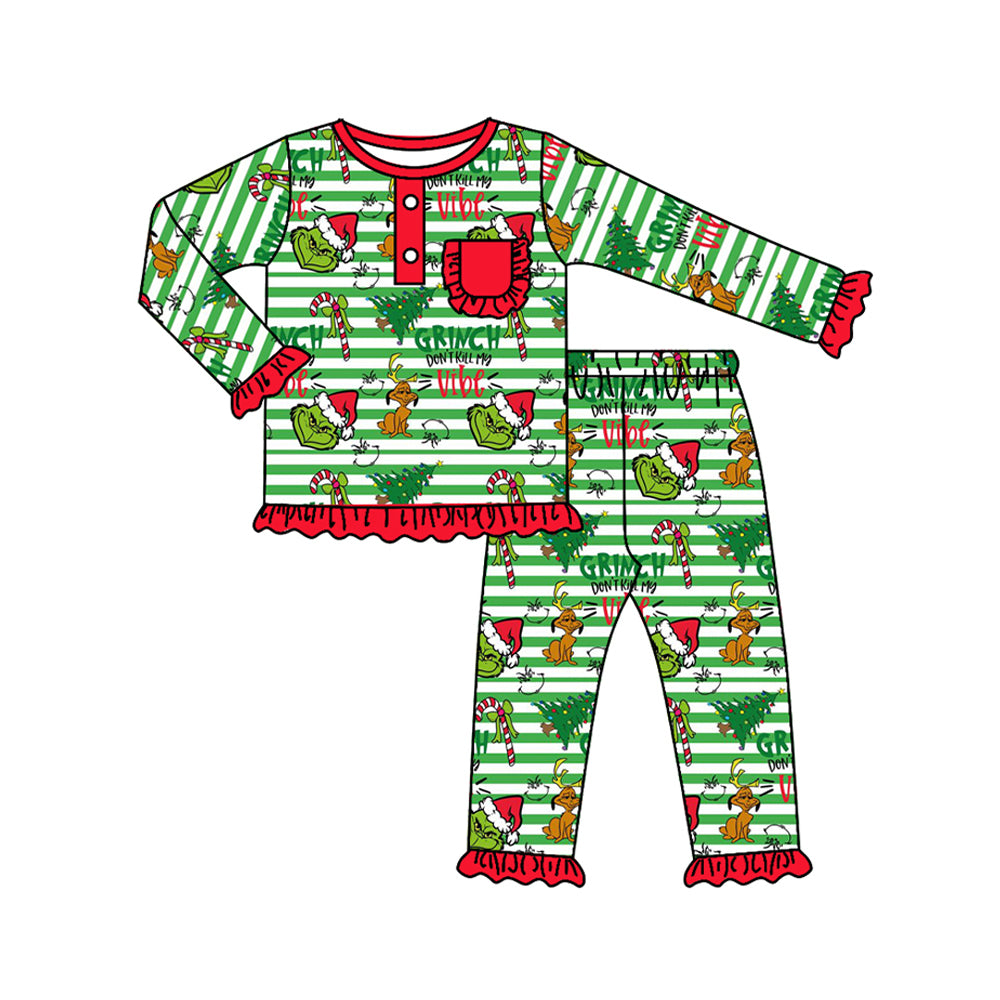 pre order Grinchmas kids girl pajama outfit