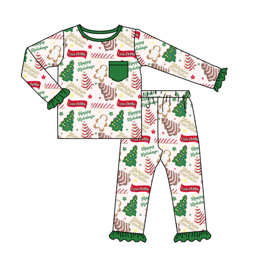 pre order Debbie Holiday Snacks  kids girl pajama outfit