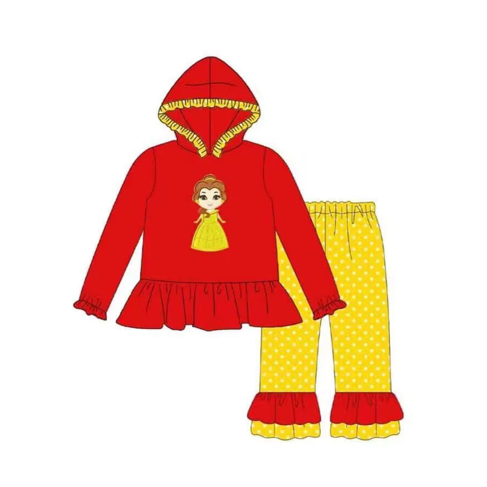 pre order red princess hoodie outfit girl winter clothing