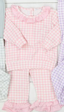 pre order pink plaid pants outfit