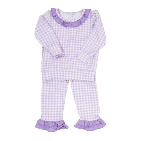 pre order purple plaid pants outfit