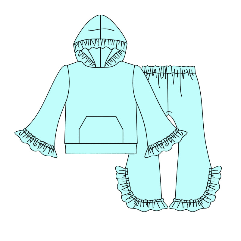 pre order solid mint hoodie outfit girls winter clothing