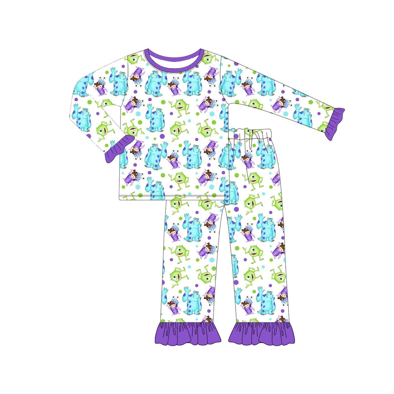 pre order monster pajama set girl