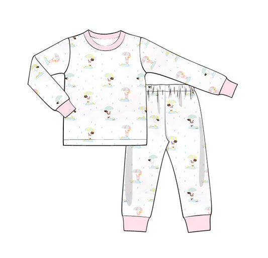 pre order weather print pajama set girl