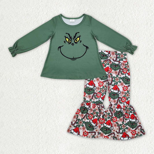 toddler girl grinchey christmas pants outfit