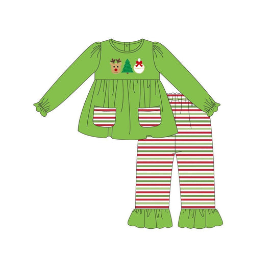 pre order Christmas girl pants outfit
