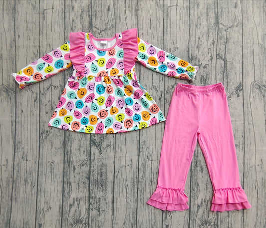 pre order colorful pumpkin pants set