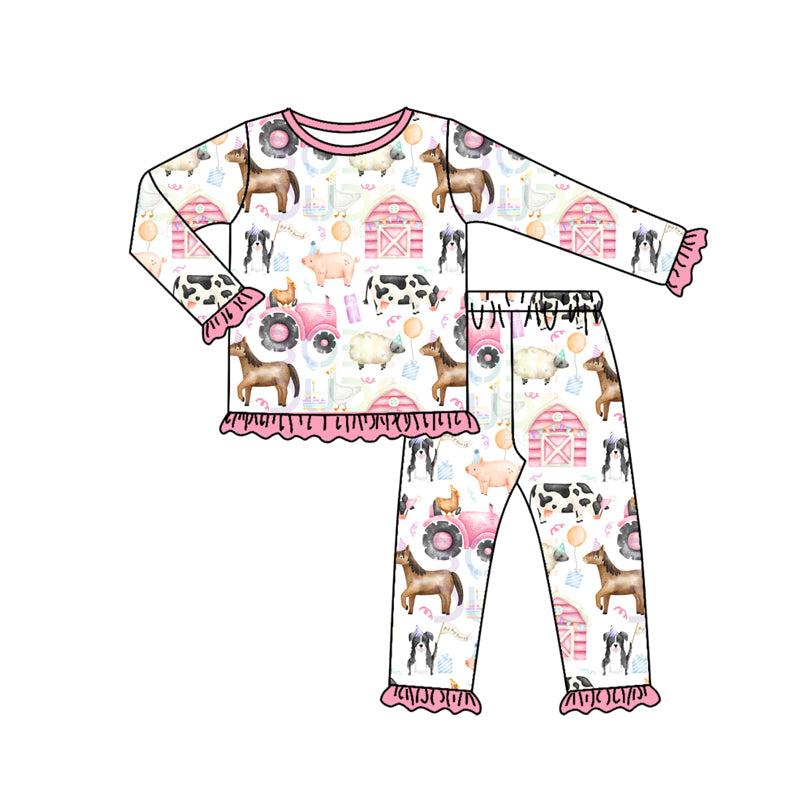 pre order farm animal girl pajama set