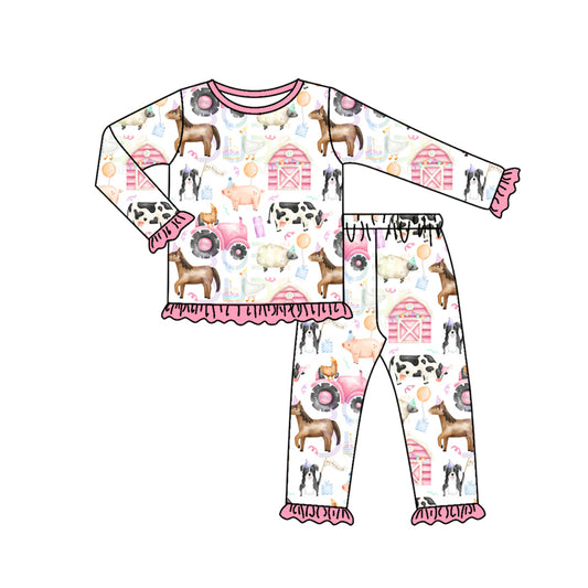 pre order farm animal girl pajama set