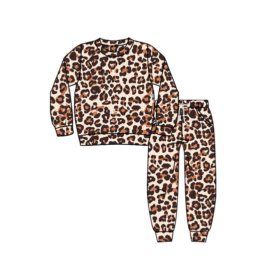pre order leopard girl jogger set