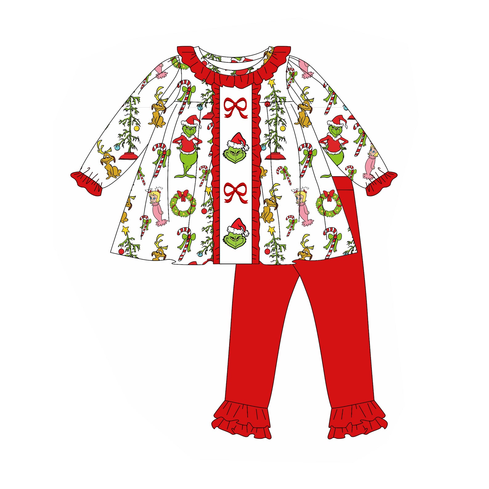 pre order Christmas girl outfit