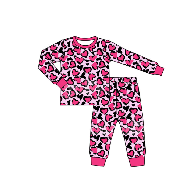pre order valentine's day heart hot pink pajama