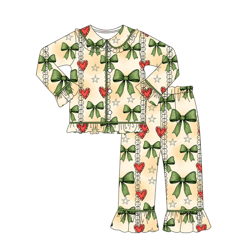 Pre order bow coquette button down pajama set