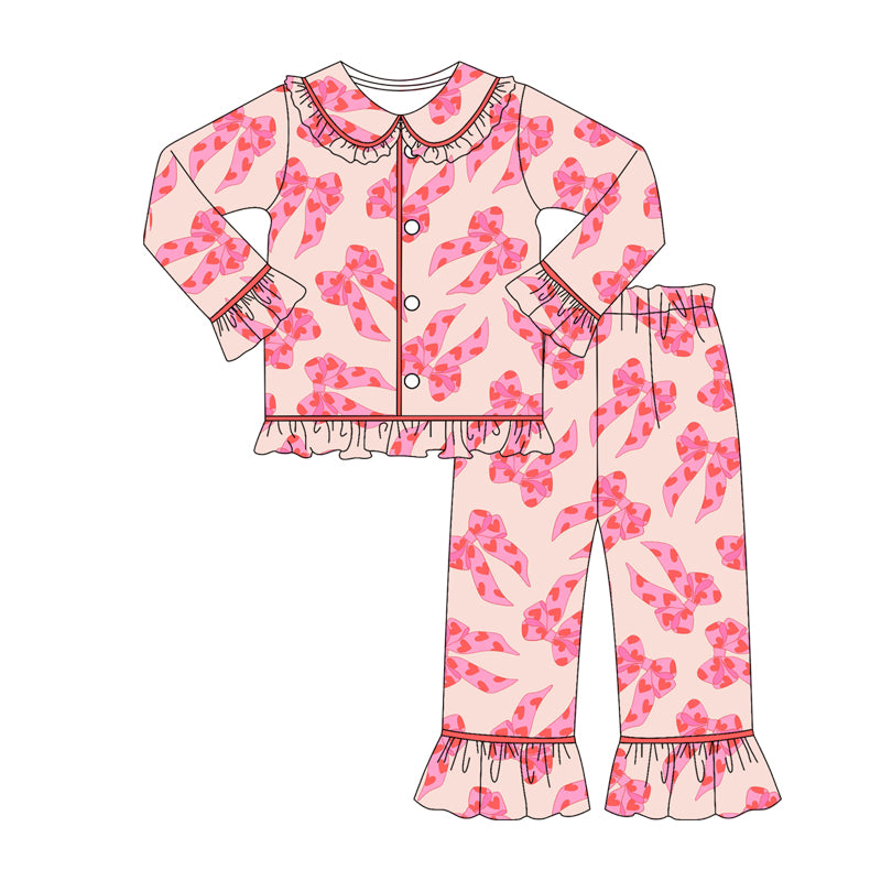 Pre order bow coquette button down pajama set