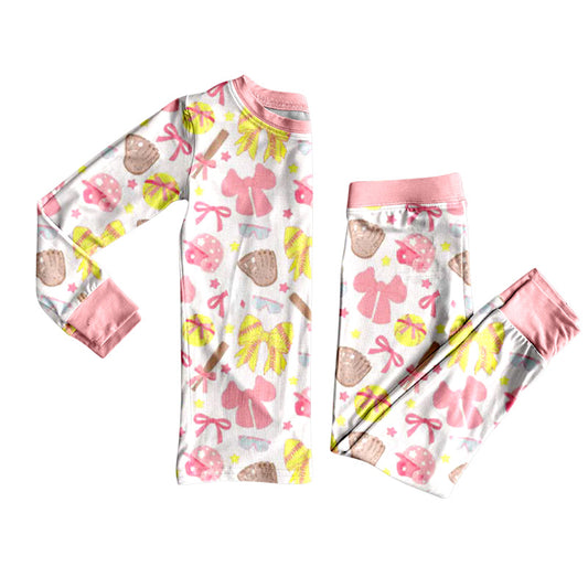 pre order softball two pieces baby girl pajama