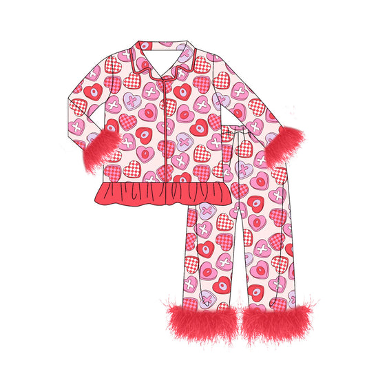 Pre order valentine's day candy button down pajama set