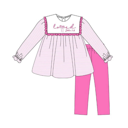 pre order lord pink stripes baby girl outfit
