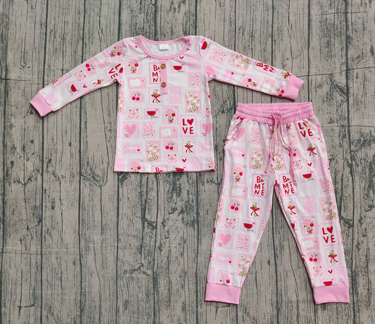 pre order be mine valentine patchwork pajama girl