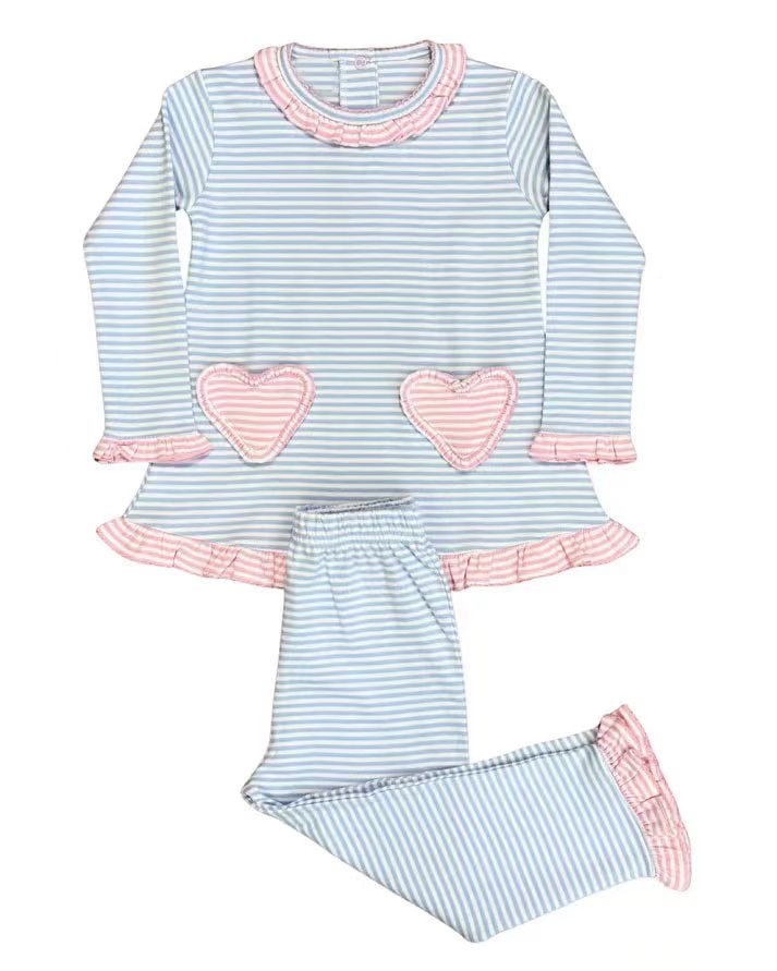 pre order toddler girl stripes outfit
