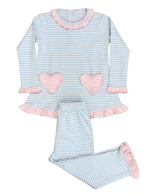 pre order toddler girl stripes outfit