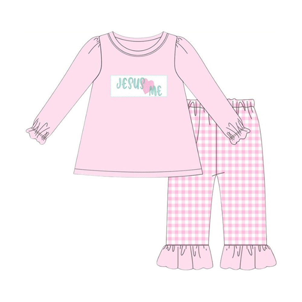 pre order jesus loves me girl pants set outfit