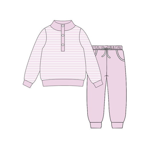 pre order stripes pullover jogger set girl outfit