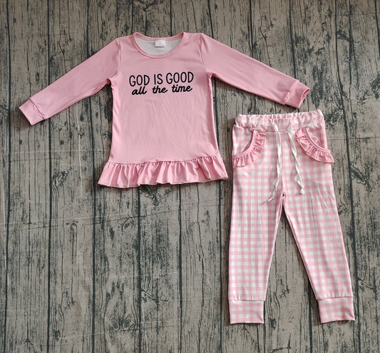 pre order god is good all the time girl jogger set