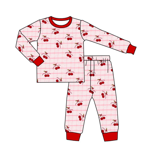 pre order berry with bow pajama set