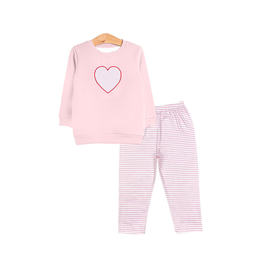 pre order pink heart pants set