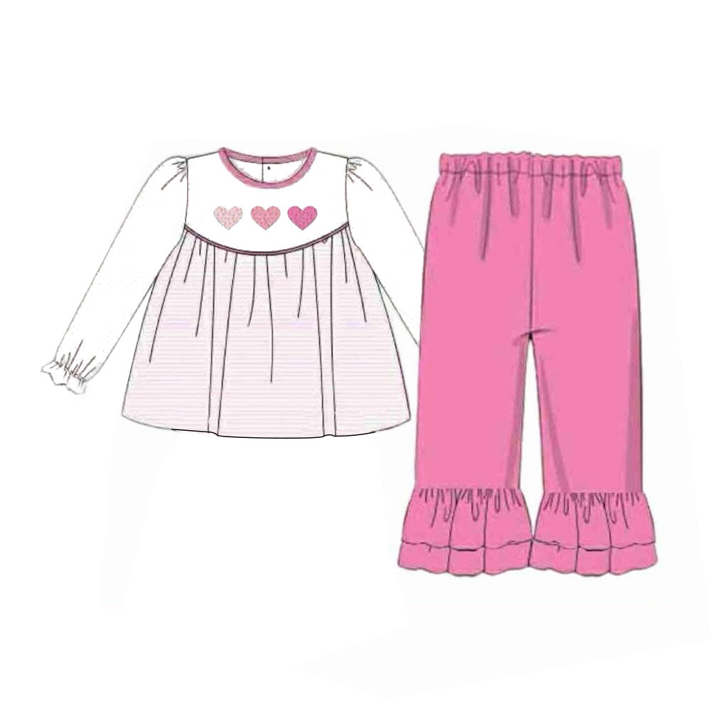 pre order pink heart pants set