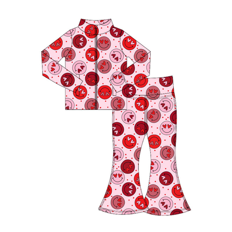 pre order valentine long sleeve zipper athletic pants outfit