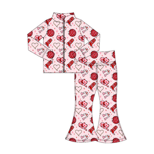 pre order valentine long sleeve zipper athletic pants outfit