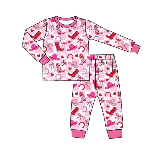 pre order valentine cowgirl pajama set