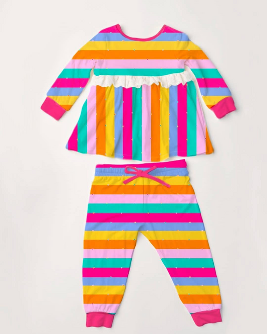 pre order colorful stripes pants outfit