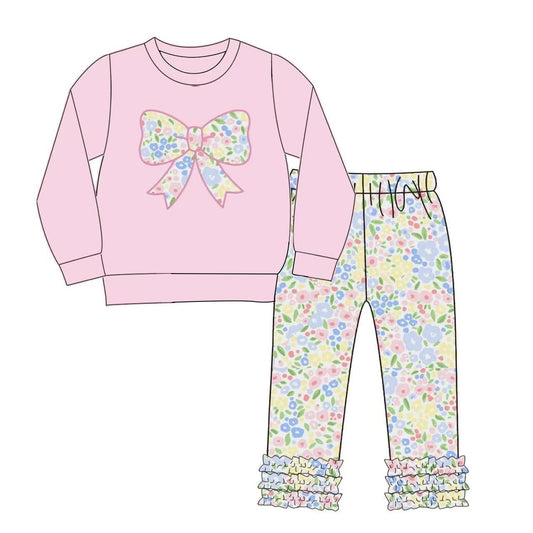 pre order floral coquette icing pants set