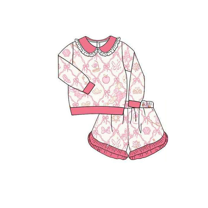 pre order Ribbion & bows shorts set girl outfit