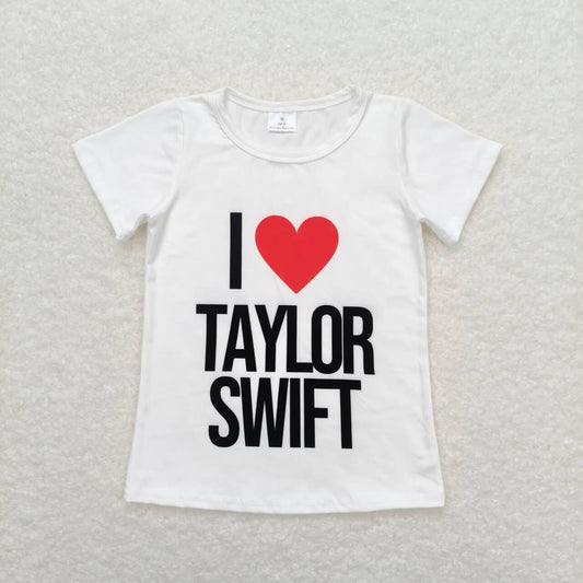 white love taylor swift girl tee