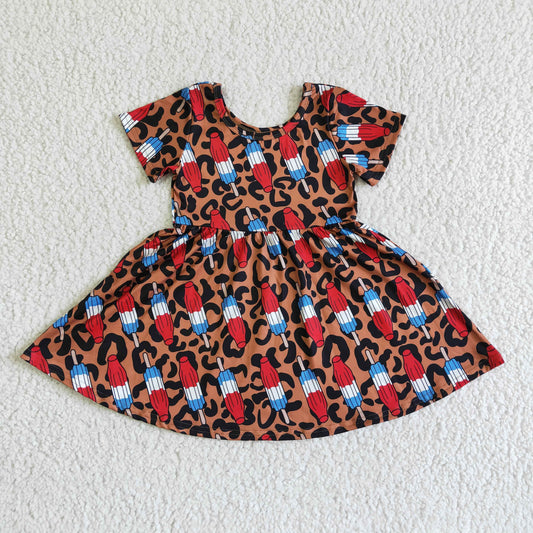 patriotic leopard popsicle dress