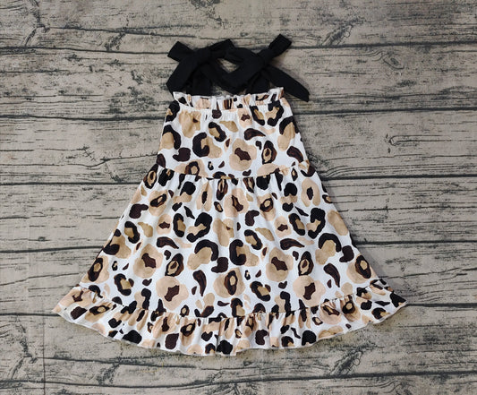 pre order  baby girl clothes leopard strap dress