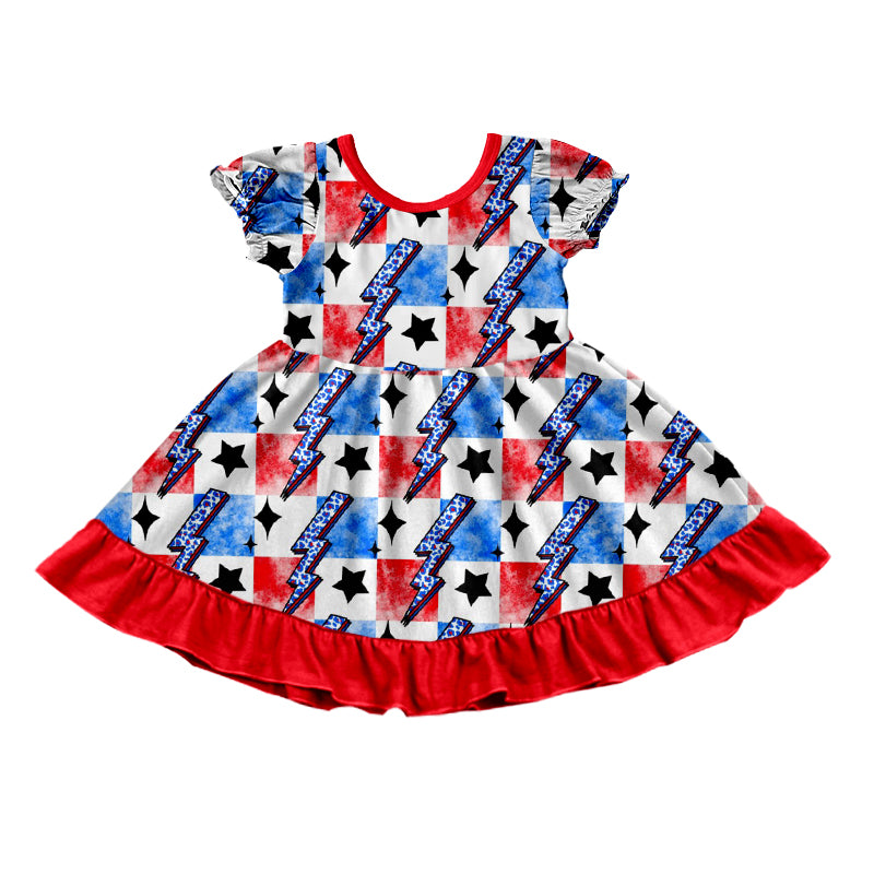 pre order baby girl clothing patriotic lightning dress Mu Mory Clothing