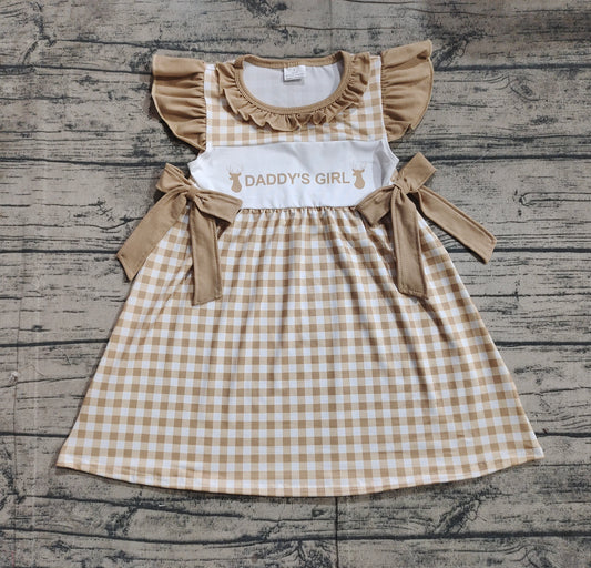 pre order daddy's girl plaid flutter dress (do print)