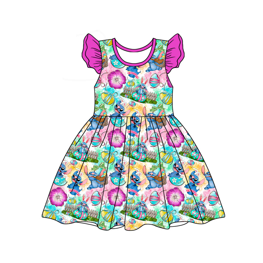 pre order flutter sleeve easter egg lilo dress