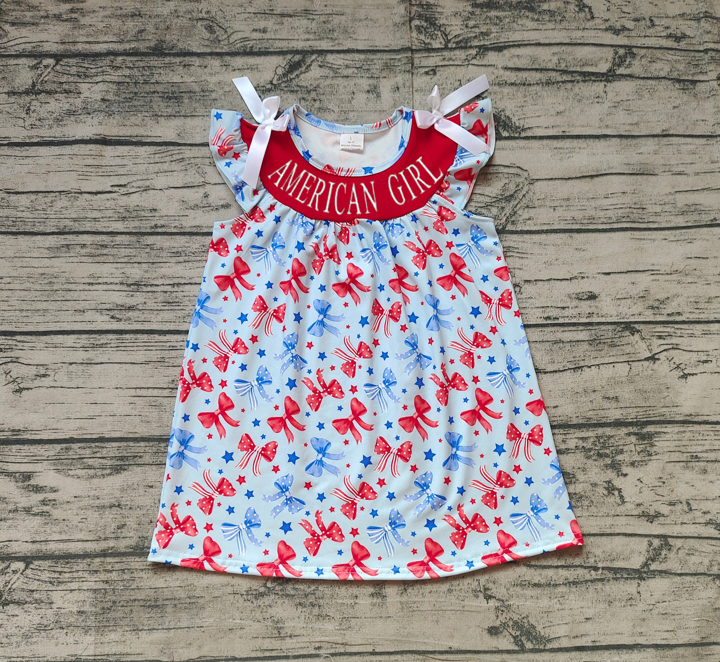 pre order american girl 4th of july dress (do embroidery)