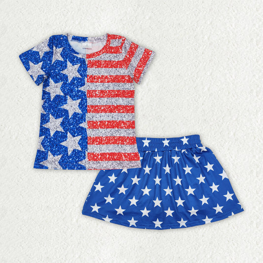 red white blue stars skort outfit