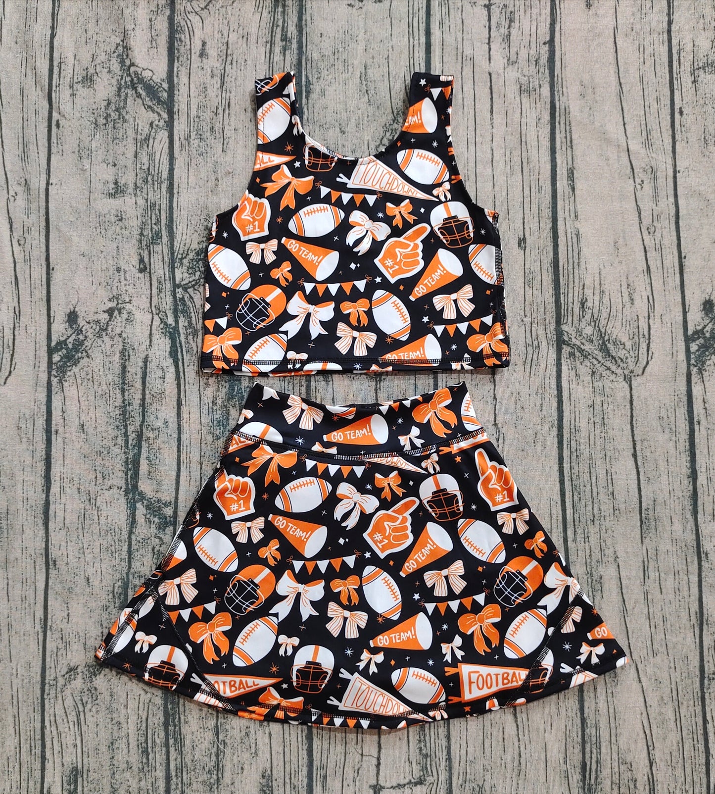 go team cheer athletic skirt set