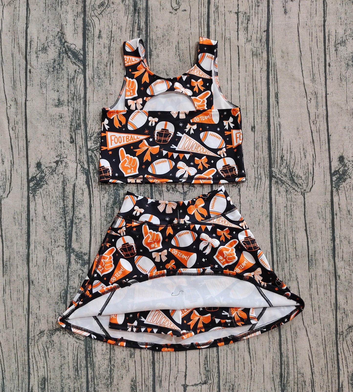 go team cheer athletic skirt set