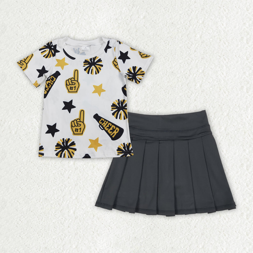 Cheer Tee Yoga Skirt Set