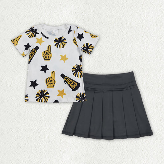 Cheer Tee Yoga Skirt Set